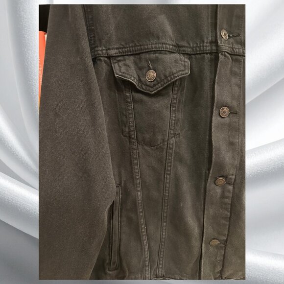 Levi's Black Denim Jacket XL Oversized Unisex NEW Streetwear - Picture 6 of 11